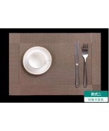 Placemats set of 4 Hi tech PVC luxury daily use in modern brown Free Shi... - £23.70 GBP