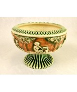 Roseville Donatello Footed Planter w/Frog, #231-5 Ruffled Pedestal, Anti... - $201.39 CAD