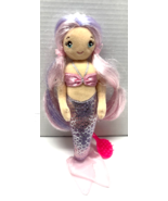 Douglas Purple Pink 14&quot; Brushable Hair Mermaid Plush Doll - $93.05 MXN