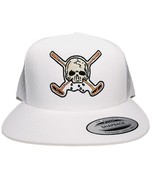 Golf Skull Clubs Direct Embroidered Mesh Adjustable Flat Bill Trucker Ha... - $39.31 CAD