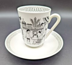 Rare! Arabia Finland Vintage EMILIA, Cocoa/Coffee/Tea Cup &amp; Saucer - $187.98