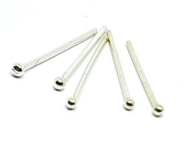 Nose Stud Tiny 1mm Ball 22g (0.6mm) 925 Silver Straight Pin Bendable Wholesale - £12.93 GBP