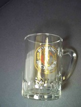 Rolling Rock Bock Handled shot glass gold ram&#39;s head logo Old Latrobe - £5.57 GBP