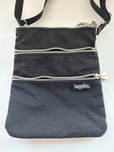 Baggallini Black Crossbody Bag With Multiple Zipper Pockets &amp; Adjustable... - $15.99