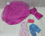 Barbie clothes lot Party Dazzle Magenta Outfit Dress + sundress capris t... - $19.79