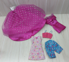 Barbie clothes lot Party Dazzle Magenta Outfit Dress + sundress capris tank top - £15.81 GBP
