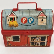 Vintage Fisher Price Toys Barn Farm Mini Red Lunch Box Only - £10.31 GBP