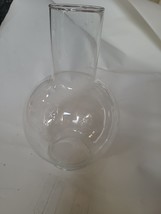 Vtg Clear Glass Oil Lamp Chimney Oil Lamp Burner  8&quot; X 2.5&quot; - £11.51 GBP