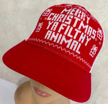 Merry Christmas Ya Filthy Animal Holiday Snapback Baseball Cap Hat - $16.24