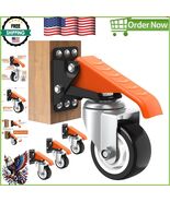 880 Lbs Capacity Heavy Duty 3&quot; Retractable Casters Kit - Perfect for Wor... - $1,400.87 MXN