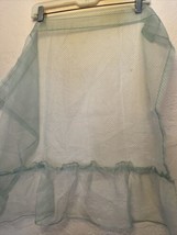C1950s French Dot Sheer Cafe Curtains w Valance Ruffles - £19.03 GBP