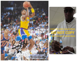 Byron Scott signed Los Angeles Lakers basketball 8x10 photo Proof COA.autograph. - £59.34 GBP