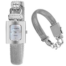 NEW Akribos XXIV AK510SS Women&#39;s Mesh Wrap-around Diamond Accented Quartz Watch - £33.89 GBP