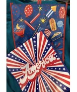 AMERICA &amp; JULY 4th TOTE SHOPPING 2 BAGS USA FLAG BAG DAR LEGACY DEMOCRAT... - £8.81 GBP