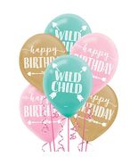 BOHO Birthday Girl Latex Balloons Wild Child Party Decorations 15 Per Pa... - €3,36 EUR