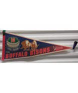 Vintage 1997 wincraft 10th Ann. Buffalo Bison Full Size 12&quot; x 30&quot; Felt P... - €21,35 EUR