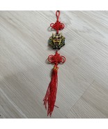 14.5 Charm Hanger Dragon Red Tassel Lucky Knot  Good Fortune M - $355.23 MXN