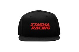 Cloutest ITASHA RACING Embroidered Flat Bill Snapback Cap Hat New - £20.30 GBP