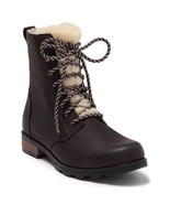 SOREL Emelie Genuine Shearling Lamb Fur Short Lace-Up Boot, Brown, Size ... - $2,561.56 MXN