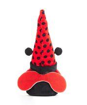 Plush Ladybug Gnome Figurine Pocket Size Red 9" High Romeo Spotted Soft Body image 3