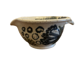 Bowl Batter Spout Pottery Glazed Artist Signed 6 1/4 Inch Dia Signed Sma... - £13.81 GBP