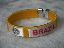 Brazil World Cup Football Sports Souvenir Bracelet Silicone - One Bracelet - $4.94