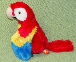 Wild Republic Macaw Red Parrot Bird Sassy Scarlett 8&quot; Realistic Plush Toy K&amp;M - £8.48 GBP