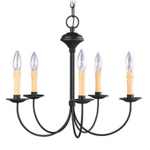 Livex 4455-04 Heritage Chandelier- Black - $346.27