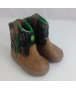 John Deere Camo Bootie Boots Infants Size 3 Months - $221.44 MXN