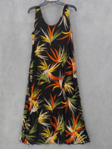 JOSTAR SLINKY TANK DRESS SZ M MULTICOLOR LEAVES SLEEVELESS POLY SPANDEX ... - £31.44 GBP