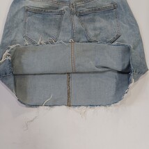 Old Navy RN#160476 Women's Blue Frayed Bottom Pockets Denim Mini Skirt Size 0 image 15