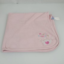 Just Born Pink Thermal Waffle Weave Pretty Princess Tiara Baby Blanket - £13.36 GBP