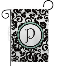 Damask P Initial Garden Flag Simply Beauty 13 X18.5 Double-Sided House Banner - $19.97