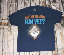 Disney Grumpy T-Shirt Are We Having Fun Yet XL Men&#39;s Disneyland - £8.80 GBP