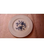 Royal Blue - Wedgwood - 9&quot; Luncheon plate - blue floral center- swirled rim - £5.22 GBP