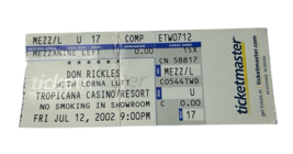 TICKET STUB from Tropicana Casino/Resort DON RICKLES June 12, 2002 RARE ... - $38.00