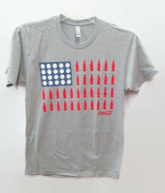 Coca-Cola Patriotic 4th of July Flag T-shirt Tee Size XL X-Large Gray - £9.89 GBP