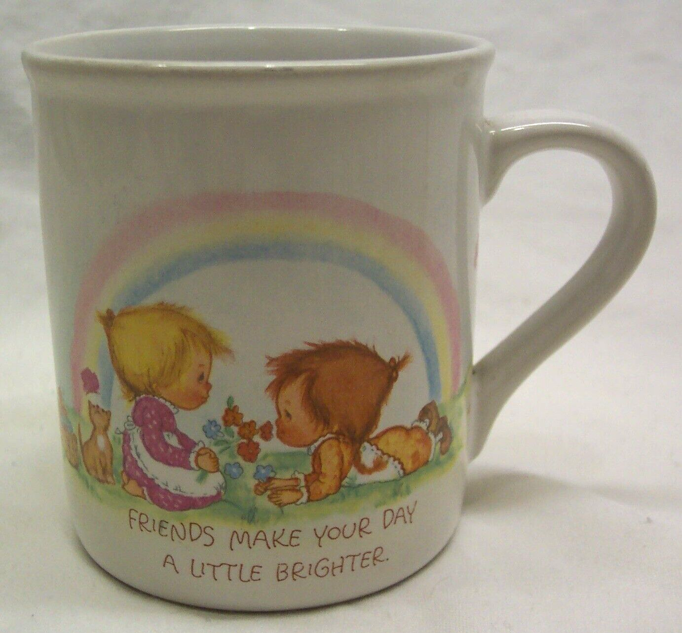 Primary image for VINTAGE 1983 Hallmark MUG MATES Betsey Clark FRIENDS  COFFEE MUG CUP 1980's cat