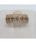 3Ct Round Cut Lab-Created Diamond Chocolate Engagement Ring 14K Rose Gol... - $156.79