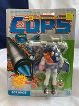 1988 Hasbro COPS &quot;SGT. MACE&quot; Poseable Action Figure in Sealed Blister Pack - £181.40 GBP