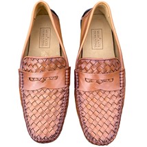 Mercanti Florentini Mens Shoes sz 10M Brown Loafer Basket Weave Relax 8538 - £18.03 GBP