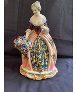 antique Italian figurine lady with flowerbasket. Marked AS + Crown - £117.20 GBP