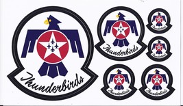 United Staes Air Force THUNDERBIRDS Sheet of 5 Stickers/Decals  - £11.77 GBP