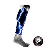 Stretch Compression Calf Leg Sleeve for Running Jogging Blue Lightning 1... - £7.46 GBP