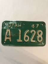 1967 67 Utah Motorcycle License Plate # A 1628 - $148.49