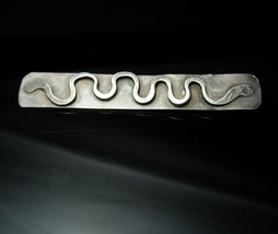 Large Snake brooch abstract Sterling silver Modernist Vintage Figural 9 Grams Wo - £100.22 GBP
