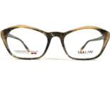 Takumi Eyeglasses Frames TK1145 10 Brown Yellow Marble Horn Geometric 52... - $65.09