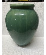 Nelson McCoy Pottery Oil Jar Vase Large Aqua Green Signed Art Deco 12.5” - $148.49