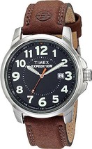 Timex T44921 Men&#39;s Expedition Metal Field Brown Leather Strap Watch - £53.97 GBP
