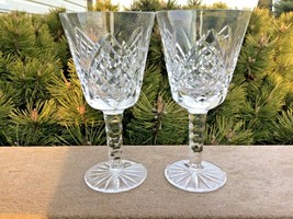 TIPPERARY IRELAND CRYSTAL DOVE HALL PATTERN OVAL CUT WINES SET OF (2) lo... - £35.87 GBP